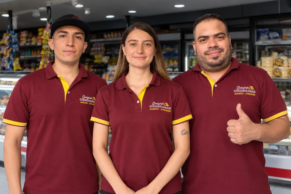 El equipo de Quesera Chiminangos en el punto de venta